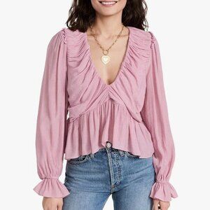 Free People Women's Daia Puff Sleeve Top Size Medium